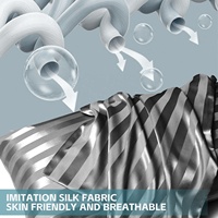 Sommeil sain Polyester Satin taie d'oreiller gris Satin imité soie une paire taies d'oreiller pour dormir confortable