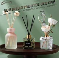 Bouteille en verre diffuseur de parfum de 200 ml de grande capacité, forme personnalisée, pour la maison, l'hôtel, le marketing olfactif