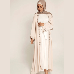 SIPO Cardigan Robe musulmane, mode modeste Robe décontractée De prière Khimar EID turque De Mujer ligne cheville-longueur Borqa - Product Image 1