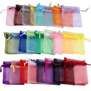 Pochette en <span class=keywords><strong>Organza</strong></span> 9x12cm, 24 Couleurs, avec Cordon de Serrage, Personnalisable avec Logo, pour Bijoux, Emballage Cadeau ou Maille - Product Image 4