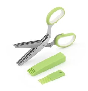 Multi-layers Stainless Steel <b>Kitchen</b> <b>Scissors</b> Scallion Cutter Herb <b>Scissors</b> Grinder Laver Spices Cut 5 <b>Kitchen</b> Salad <b>Scissors</b> - Product Image 1