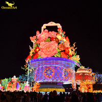 Chinesisches Neujahr Tier laternen fest Outdoor Dragon Lantern Show