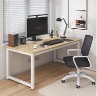 Bureau d'ordinateur modulaire en bois blanc moderne et simple pour la maison, le bureau, les étudiants, la salle de conférence