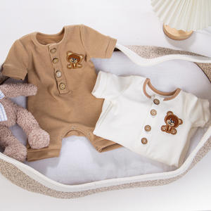 <span class=keywords><strong>Tutina</strong></span> ricamata <span class=keywords><strong>orsacchiotto</strong></span> <span class=keywords><strong>neonato</strong></span> per <span class=keywords><strong>tutina</strong></span> a manica lunga per bebè body body per bambini a maglia tinta unita per 0-24 mesi - Product Image 4