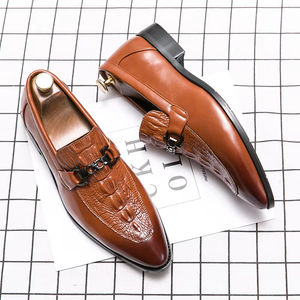 Zapatos Oxford de Boda Hechos a Mano de Alta Gama, Estilo Italiano, para Hombre, de Cuero Genuino, Impermeables, con Punta Cerrada, Antideslizantes, Evergreen, Sin Cordones - Product Image 2