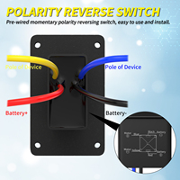 Interrupteur à bascule momentané 3 positions IP68 étanche 12V 20A DPDT, pour applications marines et automobiles, polarité inversée, 6 broches, en plastique robuste