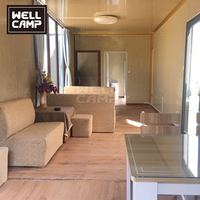 WELLCAMP Villa Contenedor Prefabricada Tipo L, Casa Desmontable de 3 o 2 Dormitorios, Fabricante para Hoteles y Resorts en Filipinas e India, en Venta