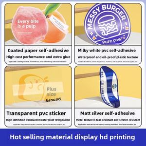 Autocollant de dessin animé du Nouvel An personnalisé, autocollant adhésif, étanche, transparent en PVC, avec impression UV, logo publicitaire personnalisé - Product Image 2