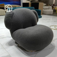 Fauteuil pivotant moderne et unique, style nordique, pour salon, chambre, bureau à domicile, canapé de sol en tissu pour la détente