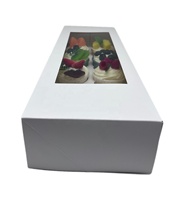 Boîtes à Cupcakes Ventes Chaudes Emballage Personnalisé Boîte à Gâteaux Rectangulaire avec Fenêtre Transparente