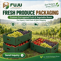Boîtes rigides en carton ondulé écologiques de haute qualité, résistantes à l'humidité, pour l'exportation de fruits et légumes, avec logo personnalisé