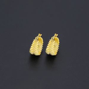 Jxx Direct Sale High Quality 24K Gold Plated Dubai Cubic Zirconia <b>Stud</b> Earrings for Women Wholesale - Product Image 3