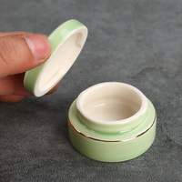 Mini 10g poudre de luxe en céramique pot scellé pot de pommade parfum boîte à pilules crème pour le visage pommade bouteille séparée pot blanc 50ML