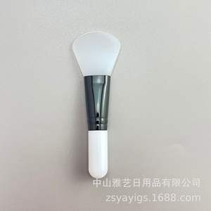 Pinceau de maquillage à poils doux portable unique de haute qualité, fond de teint en cheveux synthétiques blancs, crème, masque, petit applicateur en silicone pour le visage - Product Image 6