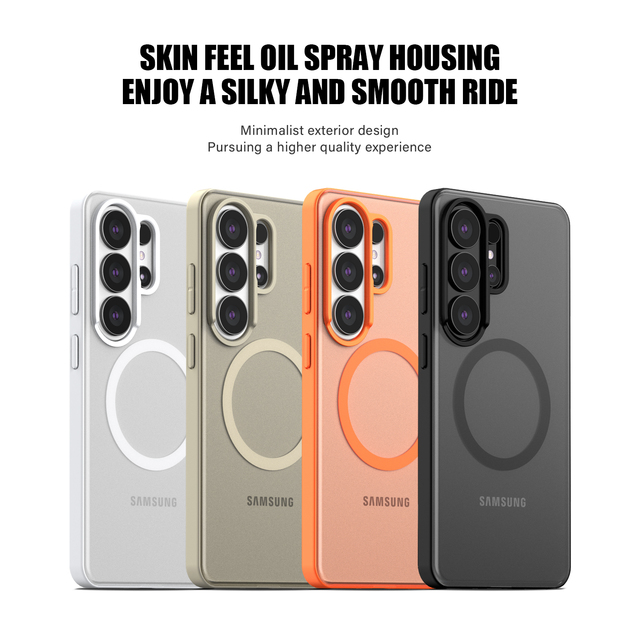 Matte Magnetic Phone Case for Samsung Galaxy S26 Ultra S26+ S26, Shockproof Skin-Friendly Cover Protection Wireless Charging
