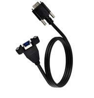Échantillon gratuit USB 3.0 BF personnalisé pour montage sur panneau vers Micro B mâle avec câble de verrouillage à vis M2