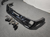 Kit carrosserie fibre de carbone type LD pour BMW X6 G06, lèvre avant, diffuseur arrière, jupes latérales, spoiler, coque de rétroviseur en maille centrale
