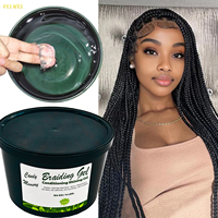 Gel Coiffant 64OZ Ingrédients Purs Brillance et Définition Sans Écaillage Sans Graisse Pour Tresses et Nattes Gel Coiffant Conditionnant et Brillant Fixation Extrême