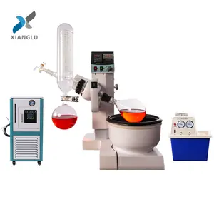 XIANGLU 1L 2L 5L Pequeño mini Evaporador rotatorio de extracto de aceite a presión de vacío a escala de laboratorio con bomba de vacío y enfriador