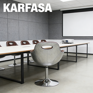 Poltrona Girevole in Pelle Industriale Modello 2378 Karfasa, Stile Film Il Padrino, Altezza Regolabile, Schienale Alto, Acciaio Inossidabile per Ufficio - Product Image 4