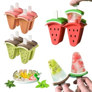DIY Homemade Ice Cream Mold Watermelon Shape Ice Popsicle Mould with Ice Cream Sticks Eco-Friendly Kitchen <b>Tool</b> - Product Image 5