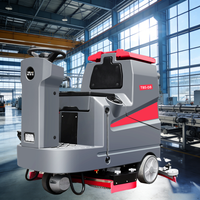 Nettoyeur de sols autoporté Tebaix TX80 pour usine, atelier, entrepôt, propriété, parking, centre commercial, balayeuse thermique