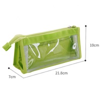 Trousse à crayons transparente en PVC pour garçons et filles, grande capacité, fournitures scolaires
