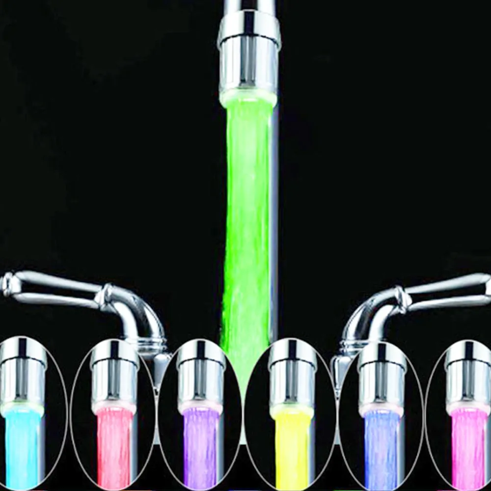 RGB LED Acqua Rubinetto di Controllo della Temperatura Acqua Glow LED Rubinetto