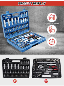 Kit d'outils de réparation automobile multifonctionnel haute pression 108 en 1, jeu de clés à cliquet professionnel, utilisation pour la réparation et le ménage - Product Image 6