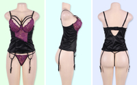 Ensemble de lingerie exotique grande taille pour femme avec masque pour les yeux, vente en gros en stock, faible MOQ, emballage en boîte