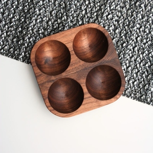 Porte-œufs en bois écologique à 4 emplacements, plateau carré bicolore, organisateur de rangement pour réfrigérateur et cuisine, prix abordable - Product Image 6