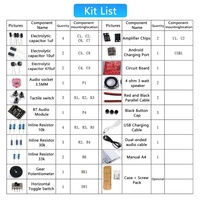 AIZESION Stereo Power Amplifier Speaker DIY Kit Acrylic Shell Small Audio Circuit Board Components for Welding Electronic