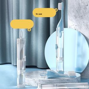 Nuevo Diseño 3 en 1, Cepillo de Dientes Portátil Ligero, Plegable, de Plástico, Kit de Viaje para Hotel con Pasta Dental Incluida, Cepillo Suave - Product Image 3