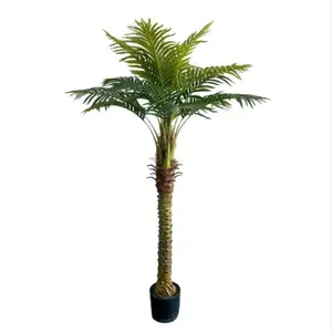 Plastik yapay açık palmiye ağacı yaprakları ağaçlar 3 metre UV geçirmez yapay palmiye ağacı/bitkiler kapalı veya açık satılık