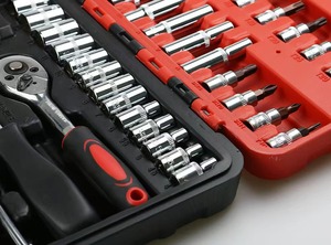 Bộ cờ lê đa năng chuyên nghiệp chất lượng cao 53 món CR-V, bộ dụng cụ cầm tay OEM, bao gồm hộp đựng cứng, bảo hành 3 năm - Product Image 3