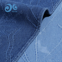 En stock – Tissu denim jacquard motif branches d'arbre, prix usine abordable, pour vêtements décontractés modernes et jeans