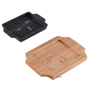 Plaque de cuisson en fonte à double anse, plaque à steak, plaque de cuisson domestique à grain croisé, plaque de cuisson commerciale à induction, ronde en fonte - Product Image 2