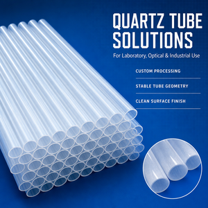 Tube en verre de quartz laiteux poli, résistant aux hautes températures, diamètre personnalisé, pour l'industrie photovoltaïque - Product Image 1