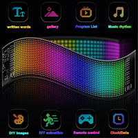 Affichage LED flexible pour voiture, panneau LED pour vitre arrière de voiture, panneau LED pour vitre, panneaux LED personnalisables pour voiture