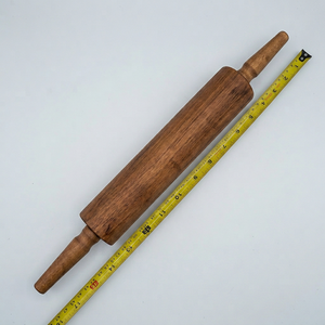 Vintage Wooden <b>Rolling</b> <b>Pin</b> • Primitive Turned Wood Kitchen Tool • Rustic Farmhouse Baking Decor - Product Image 1