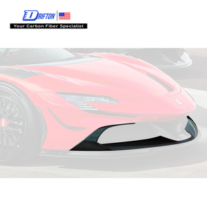 Lèvre avant intermédiaire de style R en fibre de carbone sèche pour Ferrari SF90, haute qualité, fournisseur d'usine - Product Image 1