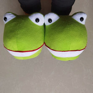Chaussons en peluche super doux en forme de grenouille, mignons chaussons en peluche pour enfants, rembourrage en coton PP, personnalisable, confortable, peut être personnalisé - Product Image 6