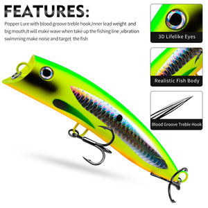 NOUVEAU Leurre de surface géant 19cm 100g pour la pêche en eau salée et en eau douce, idéal pour le thon, le <span class=keywords><strong>kingfish</strong></span> et les gros poissons prédateurs - Product Image 3