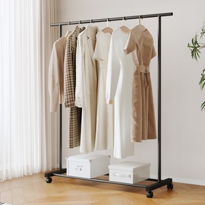 Séchoir à linge <span class=keywords><strong>en</strong></span> métal, support de sol pour chambre à coucher, <span class=keywords><strong>porte</strong></span>-vêtements d'intérieur, dortoir, <span class=keywords><strong>porte</strong></span>-sandales, barre robuste, balcon, simple, <span class=keywords><strong>porte</strong></span>-<span class=keywords><strong>manteau</strong></span> - Product Image 2