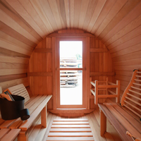 Sauna Silinder Portabel Desain Bola, Buatan Pabrik Langsung, Pesanan Khusus, Tidak Standar, Bentuk Bulat, Untuk Dalam/Luar Ruangan