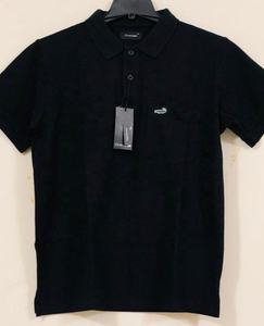 Polo exclusivo de manga corta para hombre, camisa masculina de color sólido con diseño de exportación, con contraste personalizado - Product Image 4