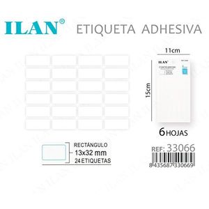 Etichette Adesive ILAN 13x32mm Rettangolari, 24 Etichette per Foglio, 6 Fogli - Product Image 3