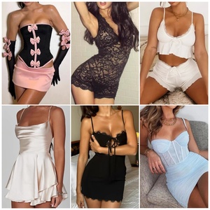 BOKAI <span class=keywords><strong>donna</strong></span> Sexy in pizzo da <span class=keywords><strong>donna</strong></span> abito da notte con cavezza in maglia pigiama nuova biancheria intima erotica con elastico in vita Lingerie - Product Image 6