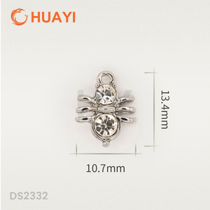 Chất Lượng Tốt Trái Tim Tùy Chỉnh Mặt Dây Chuyền Kim Loại Phụ Kiện Áo Ngực Thời Trang Rhinestone Bạc Kim Loại Phụ Kiện Cho Áo Tắm - Product Image 6