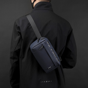 Sac bandoulière unisexe en polyester léger et durable avec logo personnalisé, imperméable, pour homme, sac de ceinture pour l'extérieur - Product Image 6